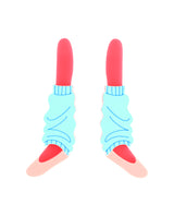 Aerobics 80s Leg Warmer Earrings