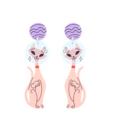 Alien Space Cats Earrings