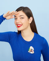 All Aboard the Winter Train Brooch