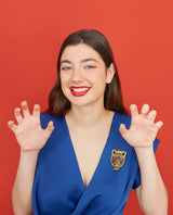 Antique Medusa Vase Brooch