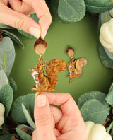 Autumnal Squirrel Nutkin Earrings
