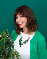 Beautiful Begonia Leaves Necklace