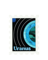 Beautiful Blue Uranus Stamp Brooch