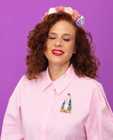 Beauty of Her Through Brushstrokes Brooch