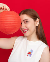 Blue Belle at the Lantern Festival Brooch