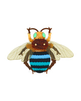 Blue Banded Bee Brooch
