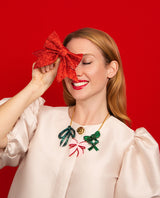 Bow-tiful Festive Ties Necklace
