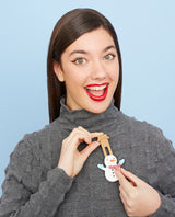 Build a Snowman! Brooch -Interactive-
