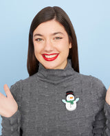 Build a Snowman! Brooch -Interactive-