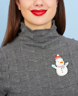 Build a Snowman! Brooch -Interactive-
