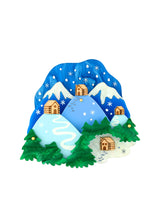 Cabins on Snowy Mountains Brooch