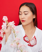 Chrysanthemum Kiku Flower Necklace