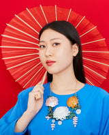 Chrysanthemums in the Gardens Statement Necklace