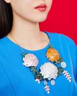 Chrysanthemums in the Gardens Statement Necklace