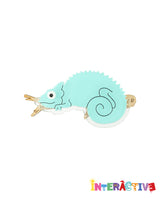 Chameleon brooch- interactive design-