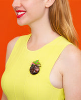 Coconut Drink from the Tropics Brooch