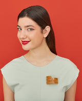 Coliseum as Ancient Roman Ruins Brooch