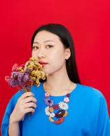 Colourful Haru Yukata Flowers Necklace