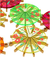Colourful Cocktail Umbrellas Necklace