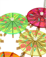 Colourful Cocktail Umbrellas Necklace