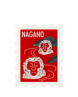 Cosy Snow Monkeys in Hot Springs Brooch