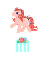 Cotton Candy and Comb Double Brooch