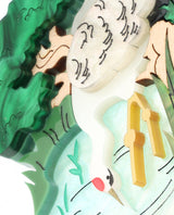 Crane Drinking Water Brooch