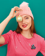 Crimbo Cats in Hats Brooch