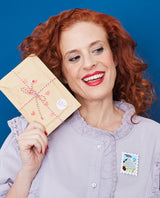 Crystal Palace Stamp Brooch