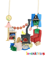 Cuddling in the Cosy Living Room Statement Necklace -interactive-