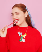 Decorating the Pony Christmas Tree Necklace