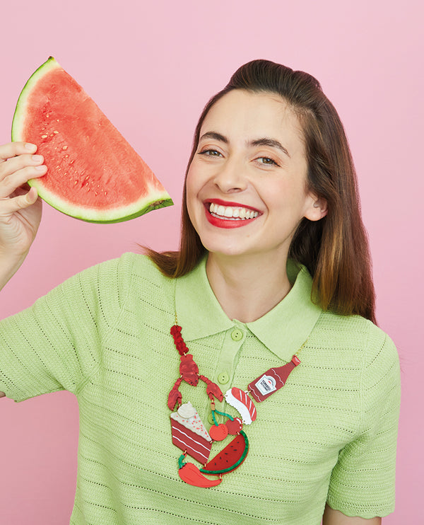 Delicious Food in RED Necklace