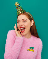 Driving Home The Christmas Tree Brooch