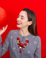 Enlightening the night lanterns statement necklace