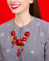 Enlightening the night lanterns statement necklace