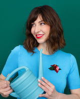 Fancy Flamingo Flower Brooch