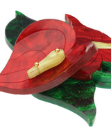 Fancy Flamingo Flower Brooch
