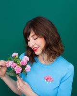 Feeling my Gold Heart Flower Brooch