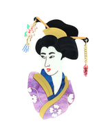 Floating Beauty Ukiyo-e Brooch