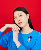 Floating Beauty Ukiyo-e Brooch