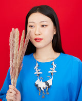 Flock of Cranes Statement Necklace