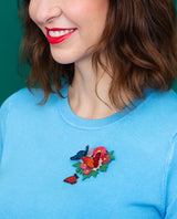 Fluttering on Flowers Brooch