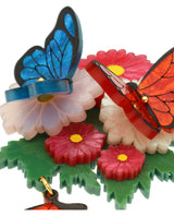 Fluttering on Flowers Brooch
