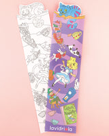 Alice in Wonderland Bookmark Free Printable colour in!