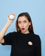 Friendly Snow Fire Brooch