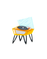 Funky Record Player Brooch