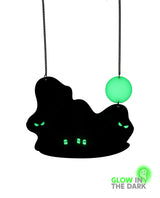Ghosts In The Graveyard Necklace -Glow In The Dark-