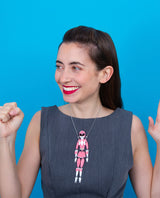 Go Go Pink Power Ranger! Mannequin Necklace -Interactive-