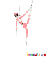 Go Go Pink Power Ranger! Mannequin Necklace -Interactive-