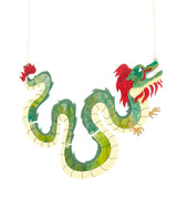 Green Dragon Guardian Spirit Statement Necklace